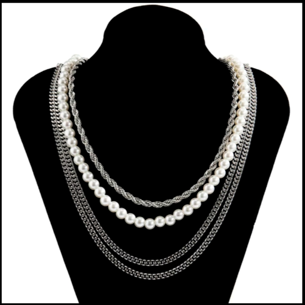 Punk HipHop Twisted Silver Color Choker Necklace